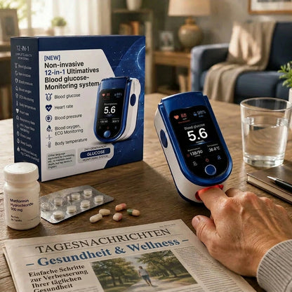Health Monitoring Device – glucose tracking, wellness metrics display