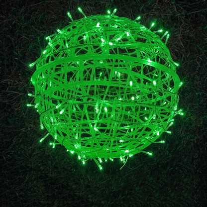 Green hanging LED light ball