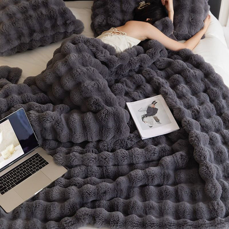Honeycomb Plush Throw