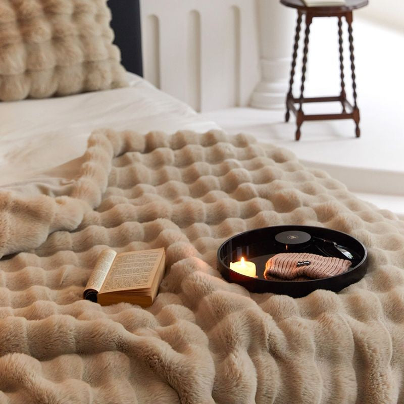 Honeycomb Plush Throw