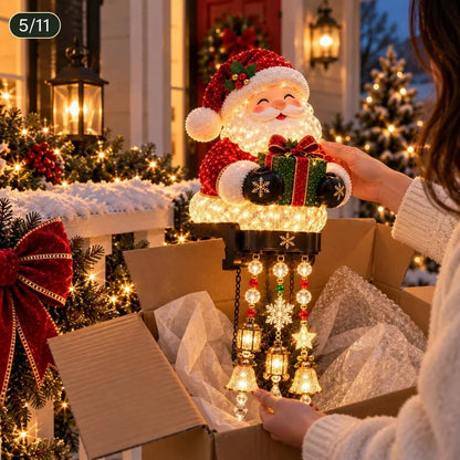 Illuminated Railing Figure – hanging ornaments, warm white light