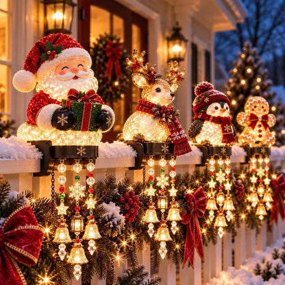 Illuminated Railing Figure – hanging ornaments, warm white light