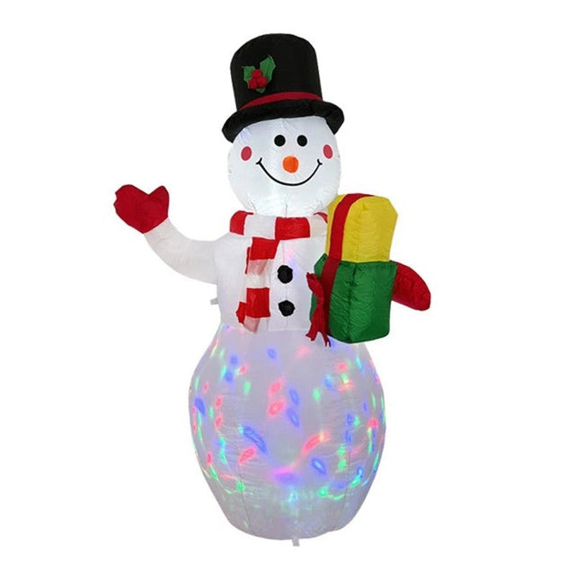 Inflatable Light-Up Snowman – LED-lit base for lawns and porches