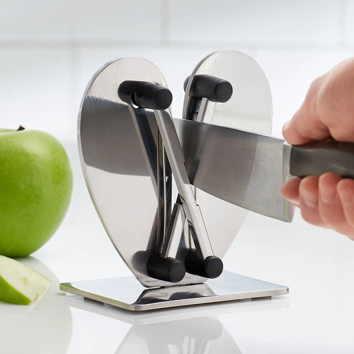 Knife Sharpener – stainless steel, honing and sharpening system