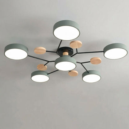 LED Ceiling Light – halo design, colour-adjustable, four to seven heads