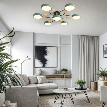 LED Ceiling Light – halo design, colour-adjustable, four to seven heads