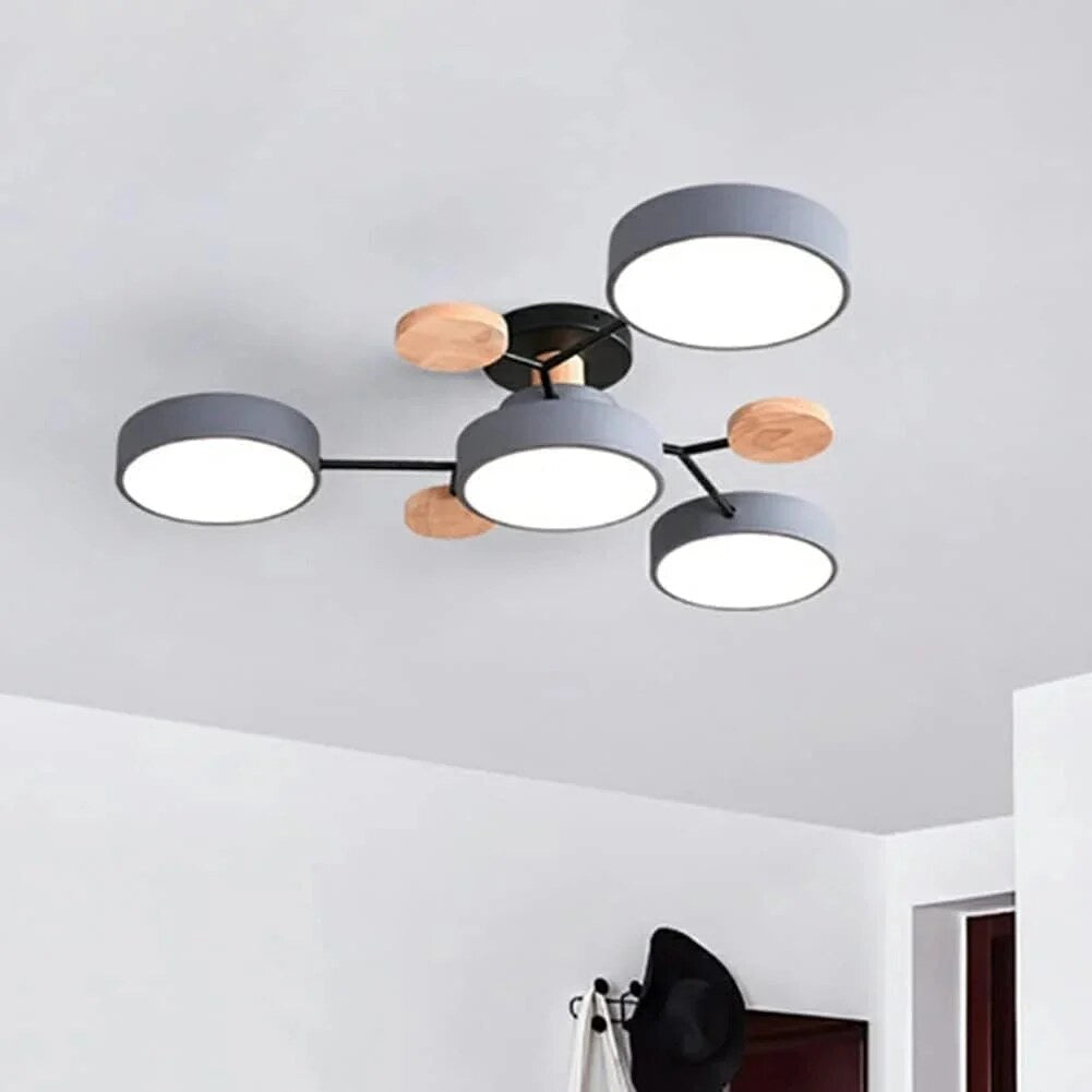 LED Ceiling Light – halo design, colour-adjustable, four to seven heads