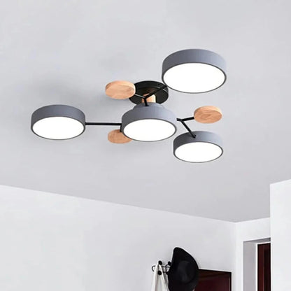 LED Ceiling Light – halo design, colour-adjustable, four to seven heads