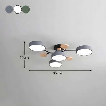 LED Ceiling Light – halo design, colour-adjustable, four to seven heads