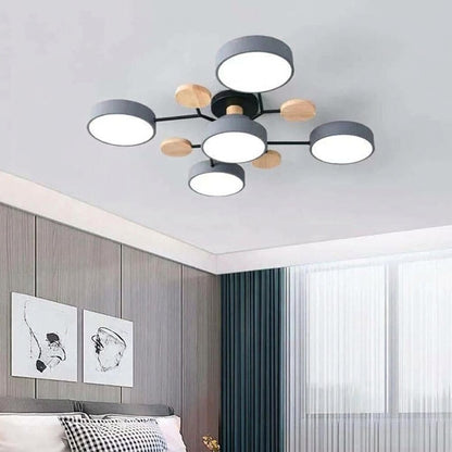 LED Ceiling Light – halo design, colour-adjustable, four to seven heads