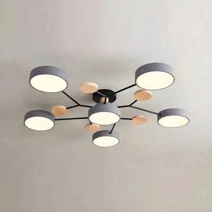 LED Ceiling Light – halo design, colour-adjustable, four to seven heads