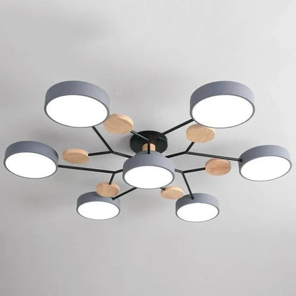 LED Ceiling Light – halo design, colour-adjustable, four to seven heads