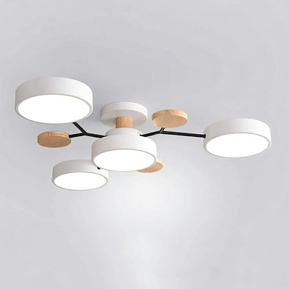LED Ceiling Light – halo design, colour-adjustable, four to seven heads