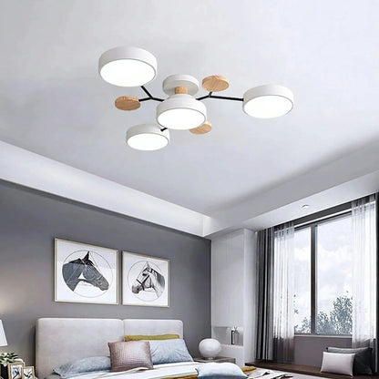 LED Ceiling Light – halo design, colour-adjustable, four to seven heads