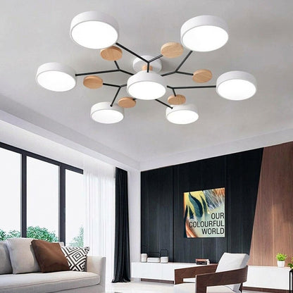 LED Ceiling Light – halo design, colour-adjustable, four to seven heads