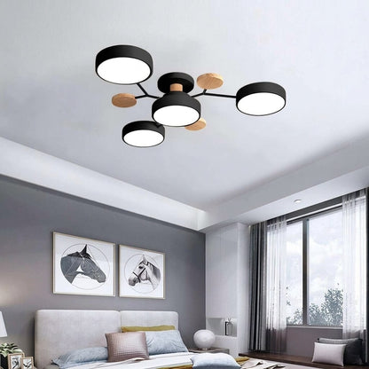 LED Ceiling Light – halo design, colour-adjustable, four to seven heads