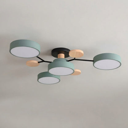 LED Ceiling Light – halo design, colour-adjustable, four to seven heads