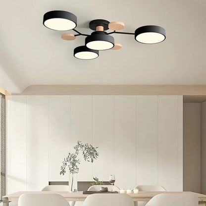 LED Ceiling Light – halo design, colour-adjustable, four to seven heads