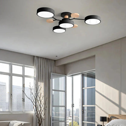 LED Ceiling Light – halo design, colour-adjustable, four to seven heads