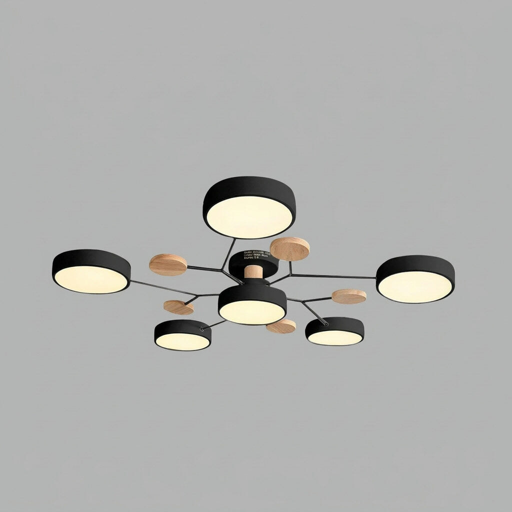 LED Ceiling Light – halo design, colour-adjustable, four to seven heads