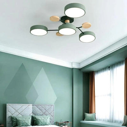 LED Ceiling Light – halo design, colour-adjustable, four to seven heads