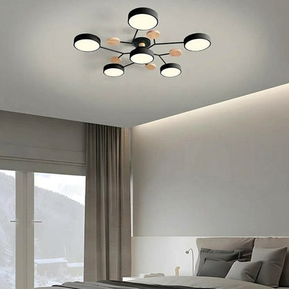 LED Ceiling Light – halo design, colour-adjustable, four to seven heads