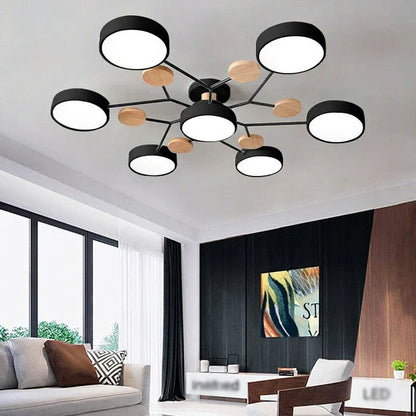 LED Ceiling Light – halo design, colour-adjustable, four to seven heads