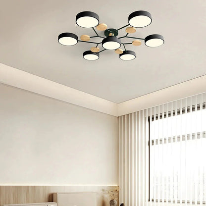LED Ceiling Light – halo design, colour-adjustable, four to seven heads