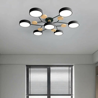 LED Ceiling Light – halo design, colour-adjustable, four to seven heads