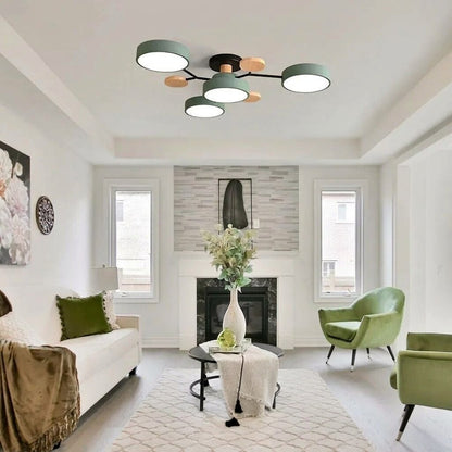 LED Ceiling Light – halo design, colour-adjustable, four to seven heads