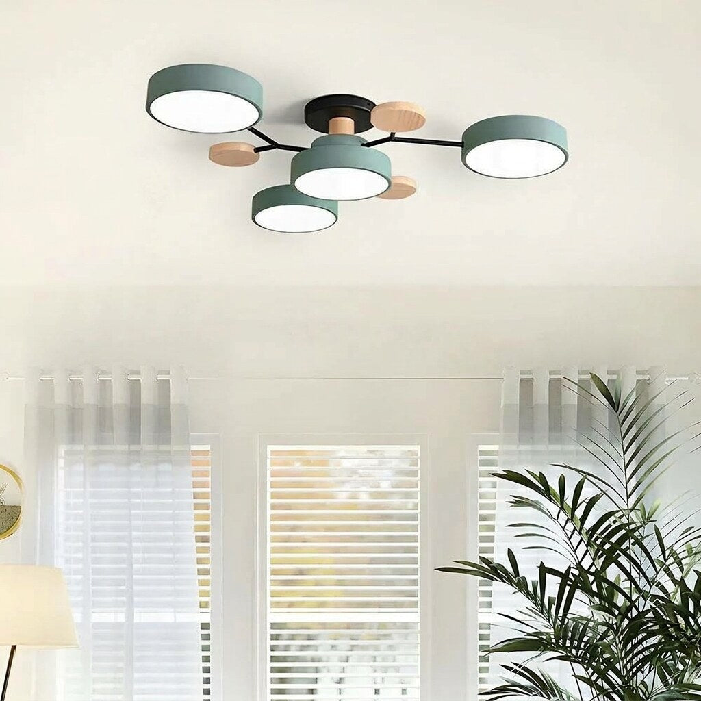 LED Ceiling Light – halo design, colour-adjustable, four to seven heads
