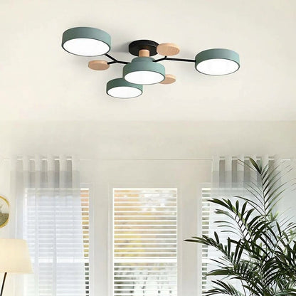 LED Ceiling Light – halo design, colour-adjustable, four to seven heads