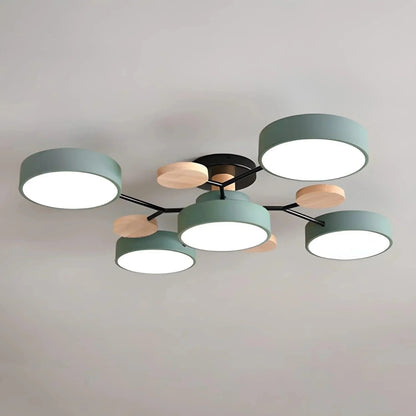 LED Ceiling Light – halo design, colour-adjustable, four to seven heads