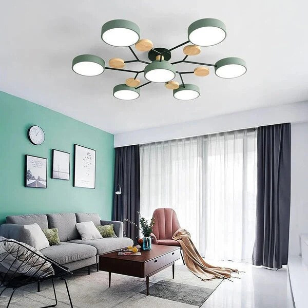 LED Ceiling Light – halo design, colour-adjustable, four to seven heads