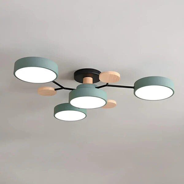 LED Ceiling Light – halo design, colour-adjustable, four to seven heads