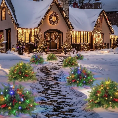 LED Evergreen Urn Filler – battery powered, festive