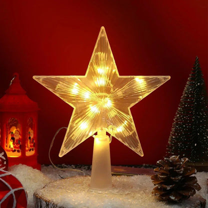 LED Tree Topper – Battery-powered, Warm White or Multicolour