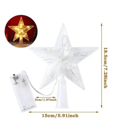 LED Tree Topper – Battery-powered, Warm White or Multicolour