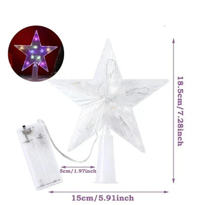 LED Tree Topper – Battery-powered, Warm White or Multicolour