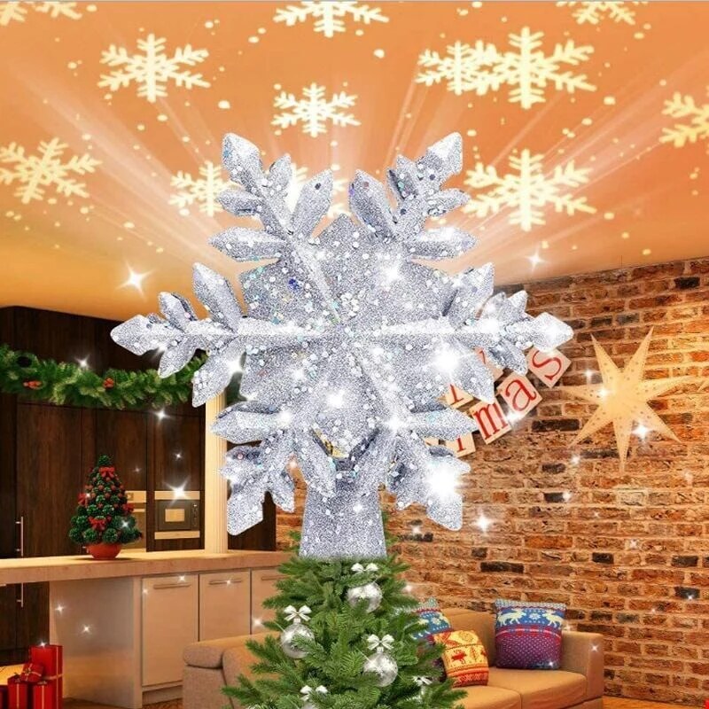 LED Tree Topper – rotating projector, three designs