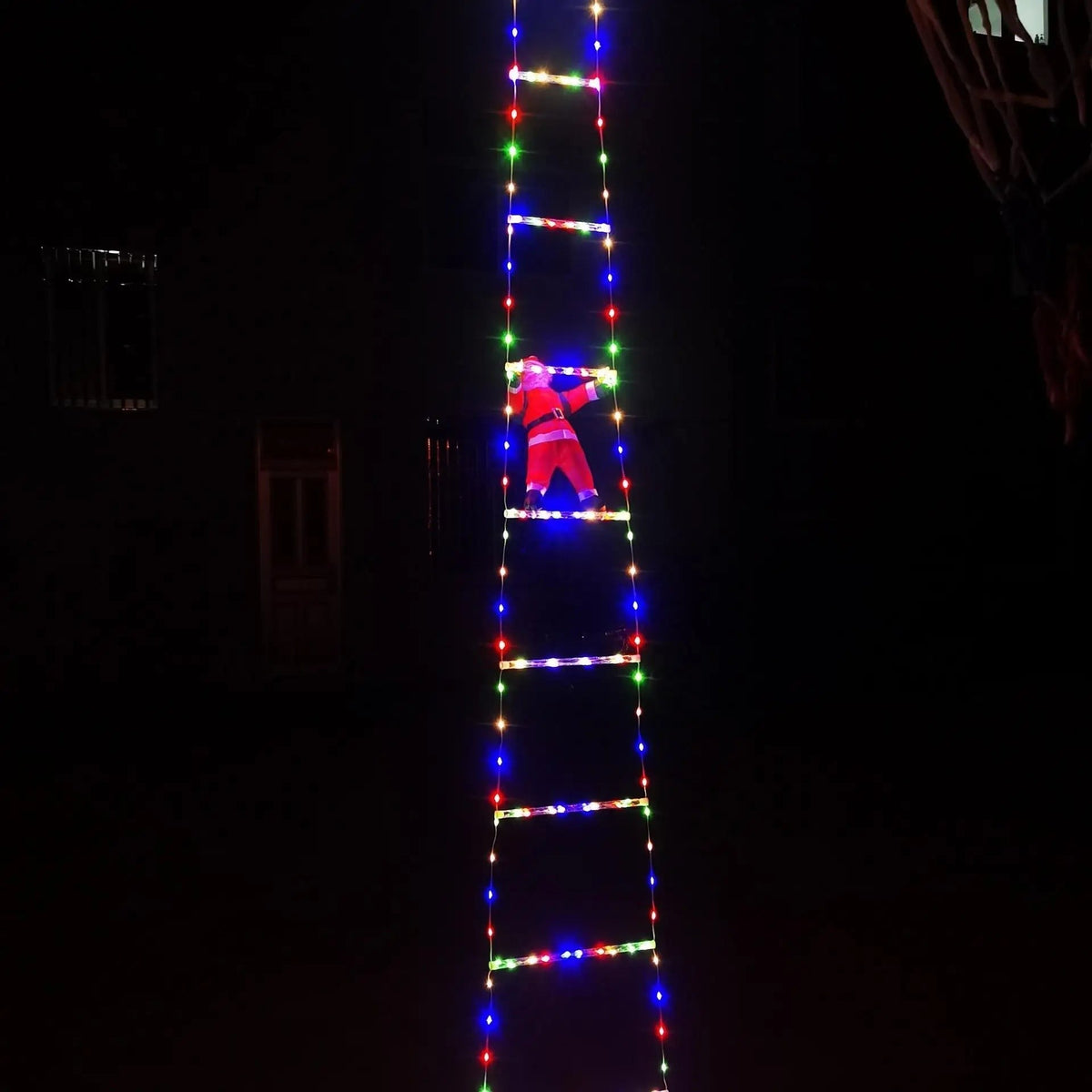 Light-Up Santa Ladder