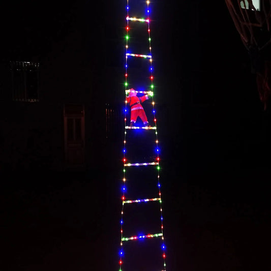 Light-Up Santa Ladder