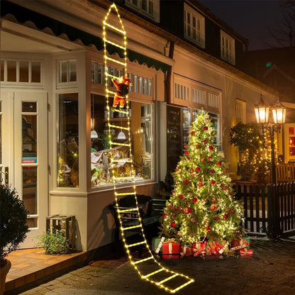 Light-Up Santa Ladder
