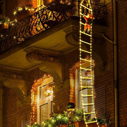 Light-Up Santa Ladder