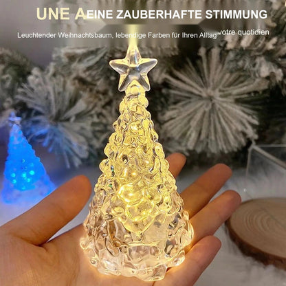 Miniature Lit Christmas Tree – white, compact, cordless