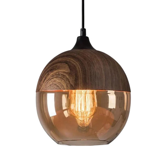 Nordic Wooden Pendant Light – adjustable cord, four styles
