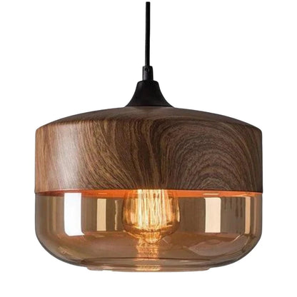 Nordic Wooden Pendant Light – adjustable cord, four styles