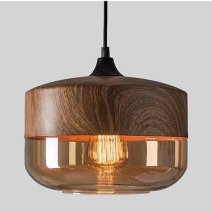 Nordic Wooden Pendant Light – adjustable cord, four styles