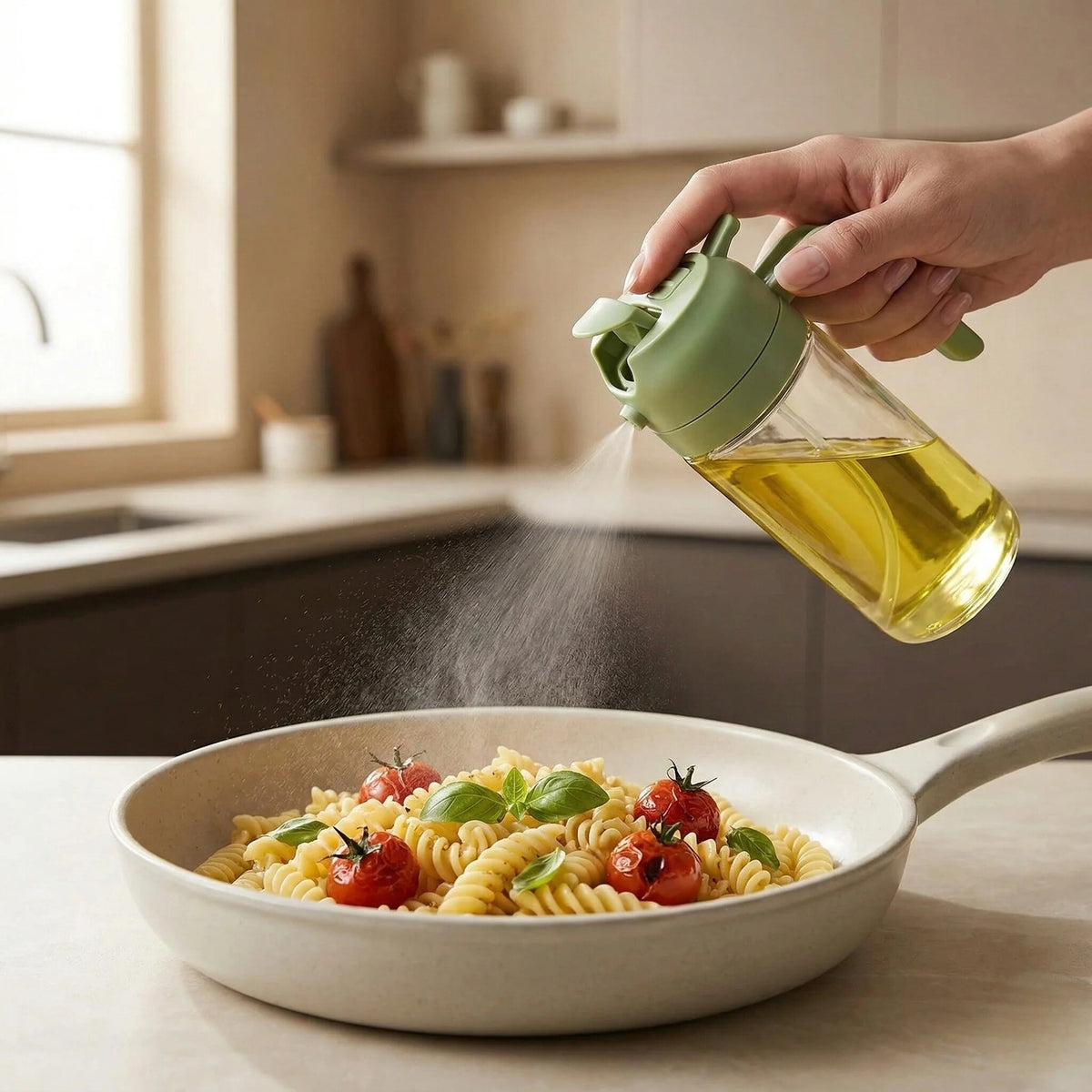 Oil Spray Bottle – two-function refillable dispenser for cooking