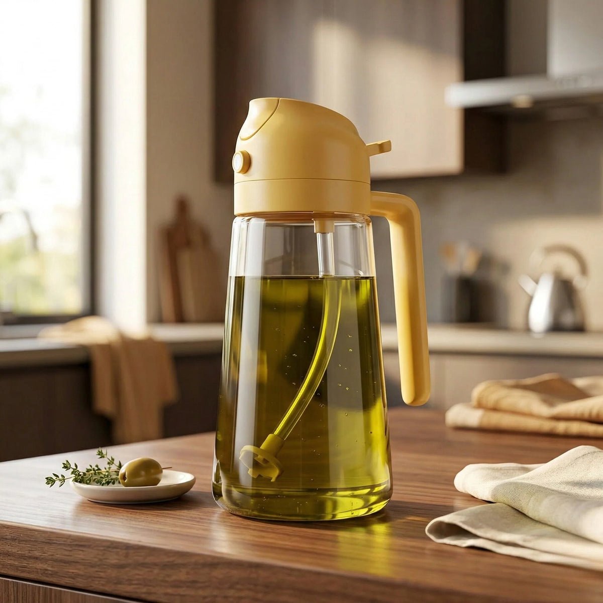 Oil Spray Bottle – two-function refillable dispenser for cooking
